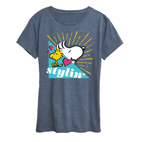 Peanuts - Snoopy Woodstock Stylin - Women's Short Sleeve Graphic T-Shirt