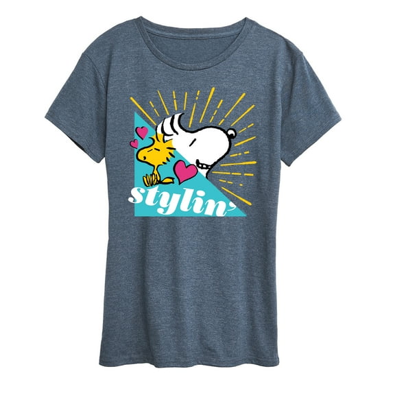 Peanuts - Snoopy Woodstock Stylin - Women's Short Sleeve Graphic T-Shirt