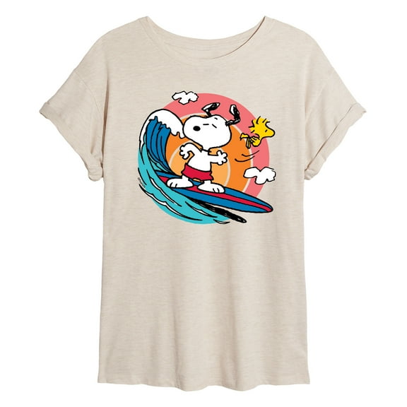 Peanuts - Snoopy Woodstock Surf - Juniors Ideal  T-Shirt