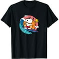 thumbnail image 1 of Peanuts Snoopy & Woodstock Surf Shirt – Official Summer Beach Graphic Tee, 1 of 4