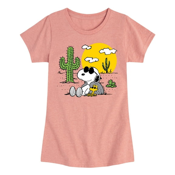 Peanuts - Snoopy & Woodstock - Toddler And Youth Girls Short Sleeve Graphic T-Shirt