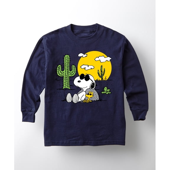 Peanuts - Snoopy & Woodstock - Toddler And Youth Long Sleeve Graphic T-Shirt
