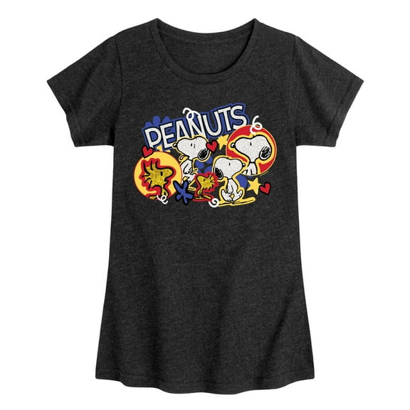 Peanuts - Snoopy Woodstock - Toddler & Youth Girls Short Sleeve Graphic T-Shirt