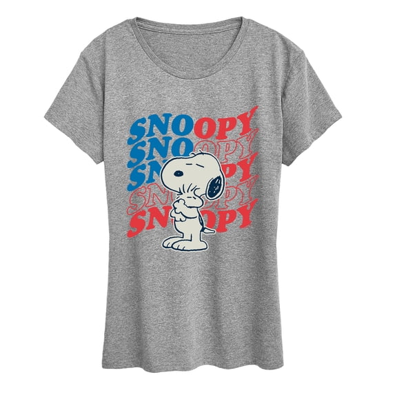 Peanuts - Snoopy Woodstock USA Hug Short Sleeve Graphic T-Shirt
