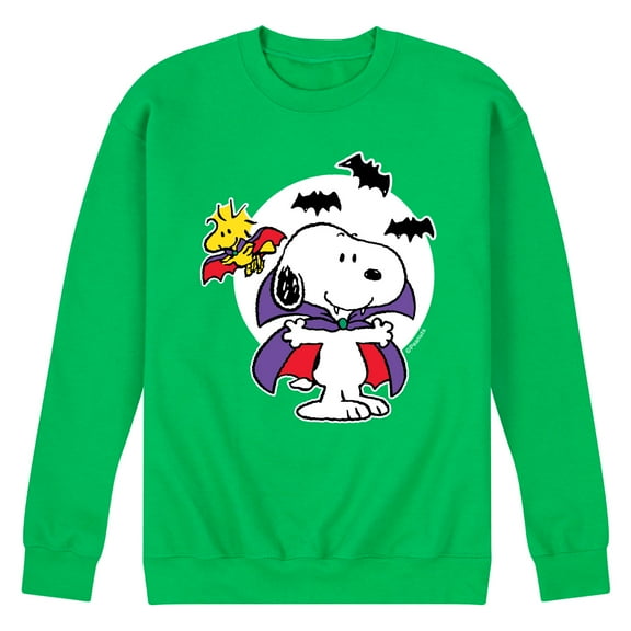 Peanuts - Snoopy Woodstock Vampire - Men's Crew Neck Fleece Pullover