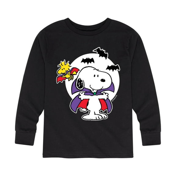 Peanuts - Snoopy Woodstock Vampire - Toddler And Youth Long Sleeve Graphic T-Shirt