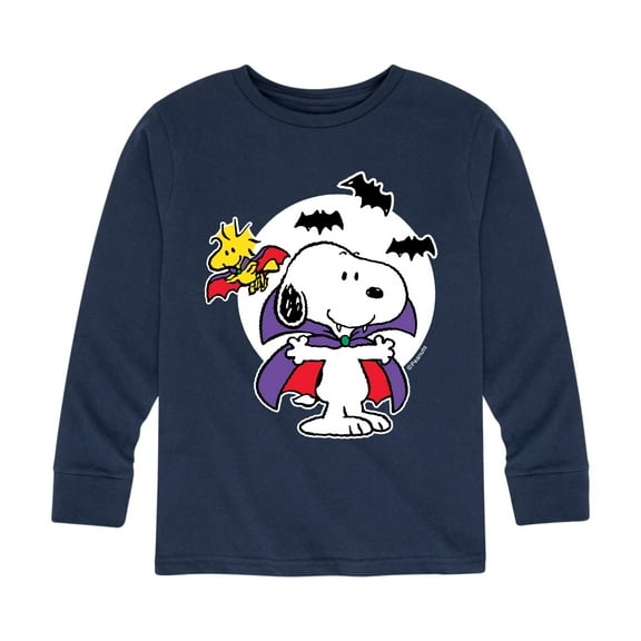 Peanuts - Snoopy Woodstock Vampire - Toddler And Youth Long Sleeve Graphic T-Shirt