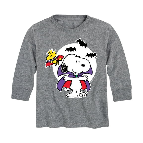 Peanuts - Snoopy Woodstock Vampire - Toddler And Youth Long Sleeve Graphic T-Shirt