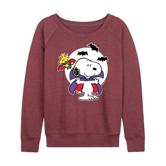 Peanuts - Snoopy Woodstock Vampire - Women's Lightweight French Terry Long Sleeve Shirt