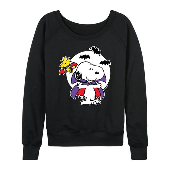 Peanuts - Snoopy Woodstock Vampire - Women's Lightweight French Terry Long Sleeve Shirt