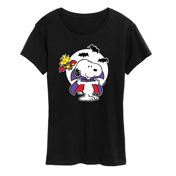 Peanuts - Snoopy Woodstock Vampire - Women's Short Sleeve Graphic T-Shirt