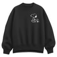 thumbnail image 1 of Peanuts - Snoopy Woodstock Walk White Ink - Ladies Oversized Fleece Crew Sweatshirt, 1 of 4