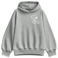thumbnail image 1 of Peanuts - Snoopy Woodstock Walk White Ink - Ladies Oversized Fleece Hoodie Sweatshirt, 1 of 4