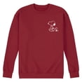 thumbnail image 1 of Peanuts - Snoopy Woodstock Walk White Ink - Men's Long Sleeve Crew Fleece Sweatshirt, 1 of 4