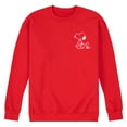 thumbnail image 1 of Peanuts - Snoopy Woodstock Walk White Ink - Men's Long Sleeve Crew Fleece Sweatshirt, 1 of 5