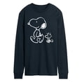 thumbnail image 1 of Peanuts - Snoopy & Woodstock Walk White - Men's Long Sleeve Graphic T-Shirt, 1 of 4