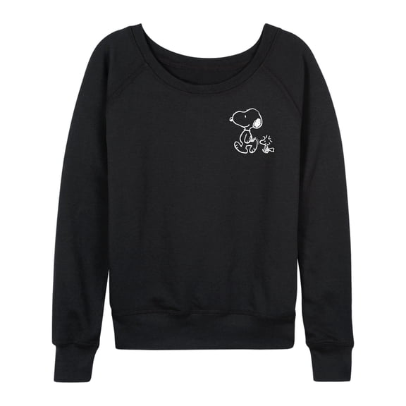 Peanuts - Snoopy Woodstock Walk - Women's French Terry Long Sleeve Pullover