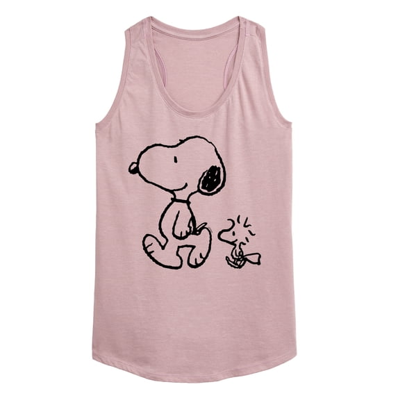 Peanuts - Snoopy Woodstock Walk - Women's Racerback Graphic Tank