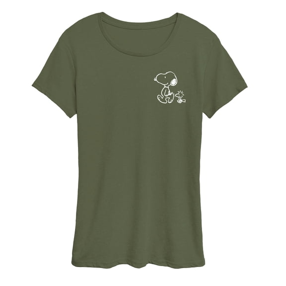 Peanuts - Snoopy Woodstock Walk - Women's Short Sleeve Graphic T-Shirt