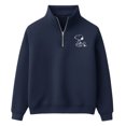 thumbnail image 1 of Peanuts - Snoopy Woodstock Walking Men's Quarter Zip Sweatshirt, 1 of 4