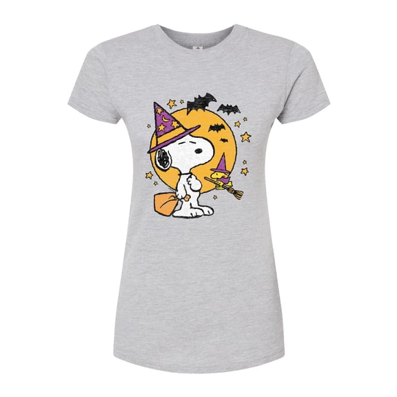 Peanuts - Snoopy Woodstock Witchcraft - Juniors Fitted Graphic T-Shirt