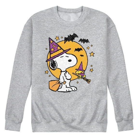 Peanuts - Snoopy Woodstock Witchcraft - Men's Crew Neck Fleece Pullover