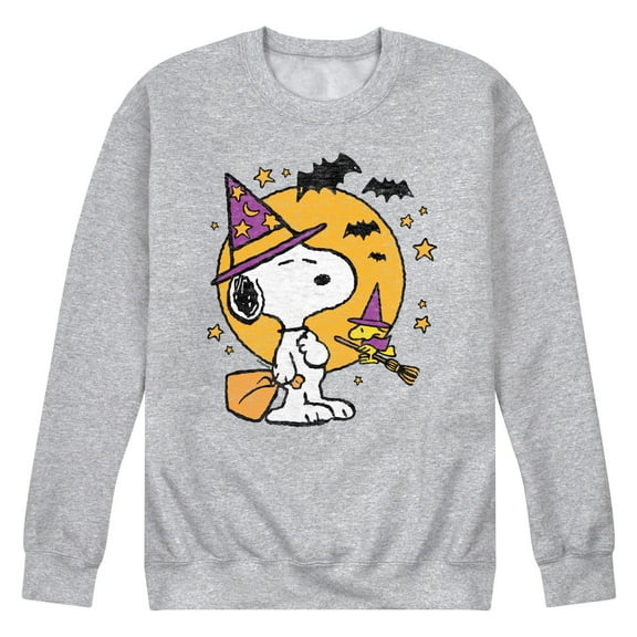 Peanuts - Snoopy Woodstock Witchcraft - Men's Crew Neck Fleece Pullover