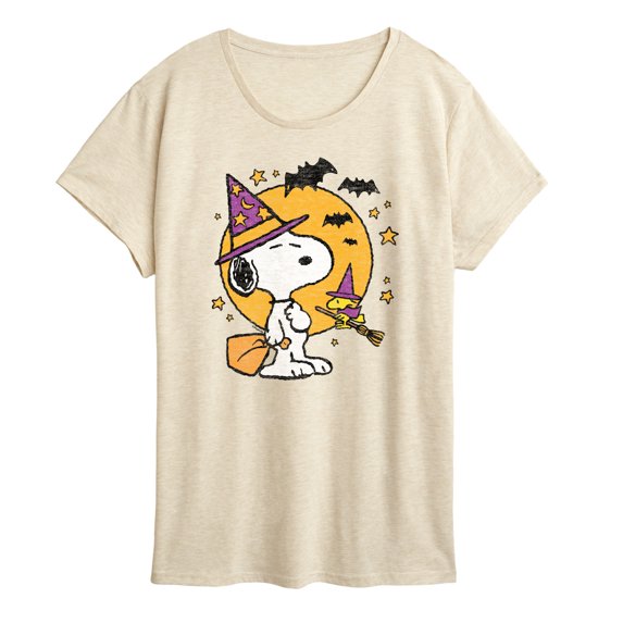 Peanuts - Snoopy & Woodstock Witchcraft Short Sleeve Graphic T-Shirt