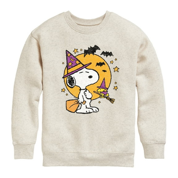 Peanuts - Snoopy Woodstock Witchcraft - Toddler & Youth Crewneck Fleece Sweatshirt