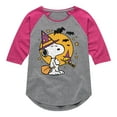 thumbnail image 1 of Peanuts - Snoopy Woodstock Witchcraft - Toddler & Youth Girls Raglan Graphic T-Shirt, 1 of 6