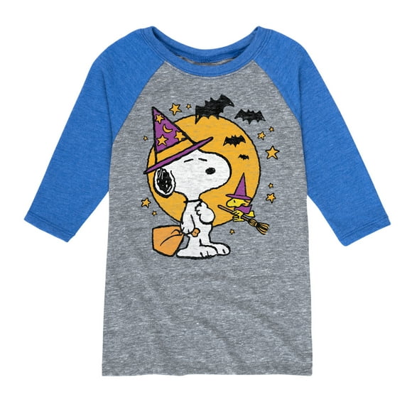 Peanuts - Snoopy Woodstock Witchcraft - Toddler & Youth Raglan Graphic T-Shirt