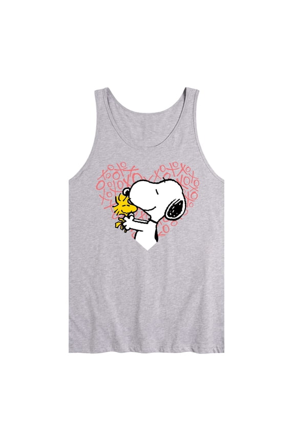 - Snoopy Woodstock Xo Heart - Men's Jersey Tank Top