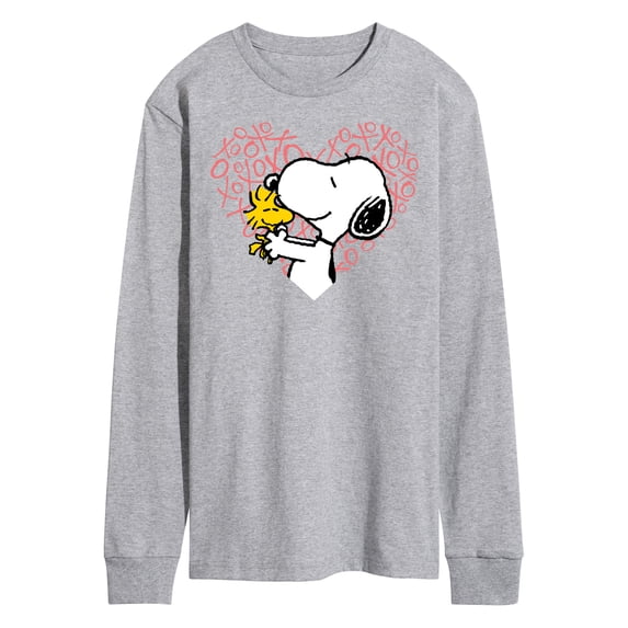 Peanuts - Snoopy Woodstock Xo Heart - Men's Long Sleeve T-Shirt
