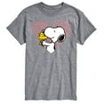 thumbnail image 1 of Peanuts - Snoopy Woodstock Xo Heart - Men's Short Sleeve Graphic T-Shirt, 1 of 6