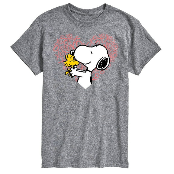 Peanuts - Snoopy Woodstock Xo Heart - Men's Short Sleeve Graphic T-Shirt