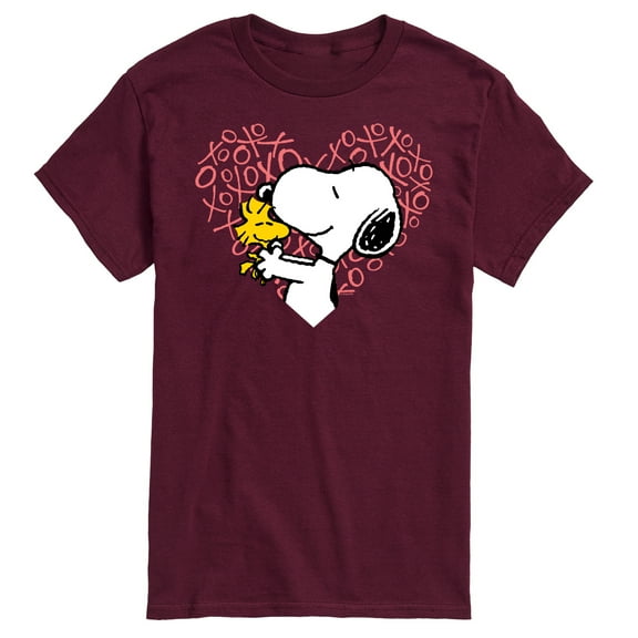 Peanuts - Snoopy Woodstock Xo Heart - Men's Short Sleeve Graphic T-Shirt