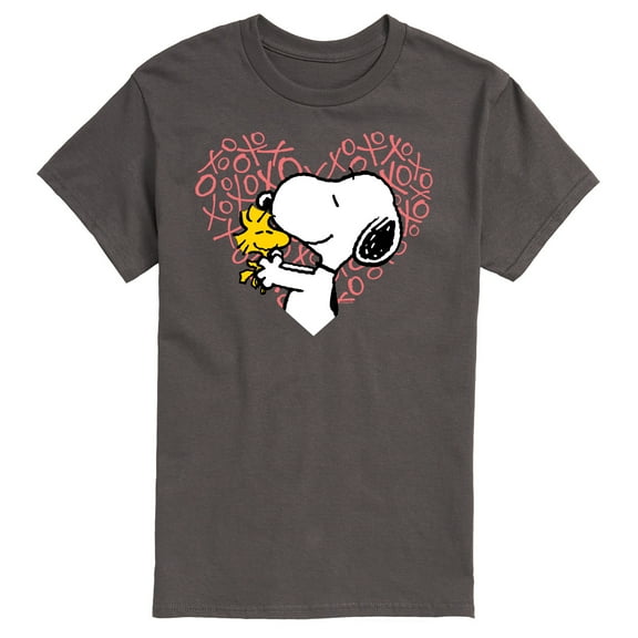 Peanuts - Snoopy Woodstock Xo Heart - Men's Short Sleeve Graphic T-Shirt