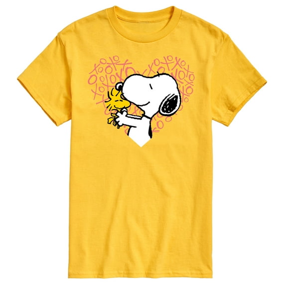 Peanuts - Snoopy Woodstock Xo Heart - Men's Short Sleeve Graphic T-Shirt