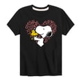thumbnail image 1 of Peanuts - Snoopy Woodstock Xo Heart  - Toddler And Youth Short Sleeve Graphic T-Shirt, 1 of 6