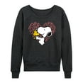 thumbnail image 1 of Peanuts - Snoopy Woodstock Xo Heart - Women's Lightweight French Terry Long Sleeve Shirt, 1 of 6