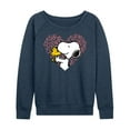 thumbnail image 1 of Peanuts - Snoopy Woodstock Xo Heart - Women's Lightweight French Terry Long Sleeve Shirt, 1 of 6