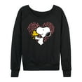 thumbnail image 1 of Peanuts - Snoopy Woodstock Xo Heart - Women's Lightweight French Terry Long Sleeve Shirt, 1 of 6