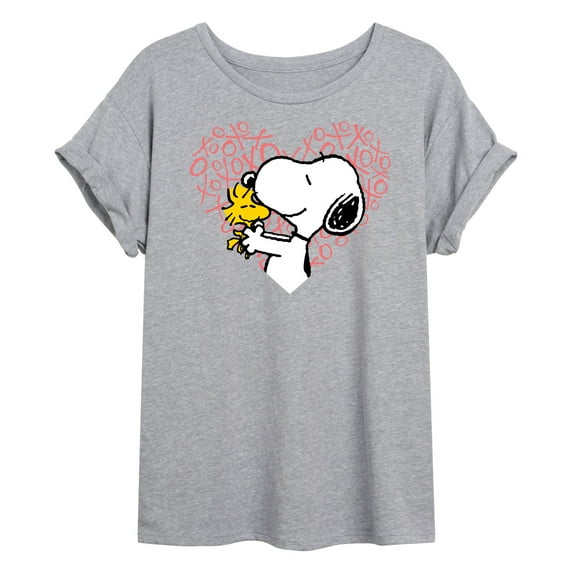 Peanuts - Snoopy Woodstock Xo Heart - Women's Oversized T-Shirt