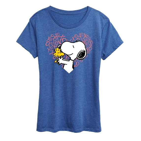 Peanuts - Snoopy Woodstock Xo Heart - Women's Short Sleeve Graphic T-Shirt