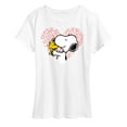 thumbnail image 1 of Peanuts - Snoopy Woodstock Xo Heart - Women's Short Sleeve Graphic T-Shirt, 1 of 6