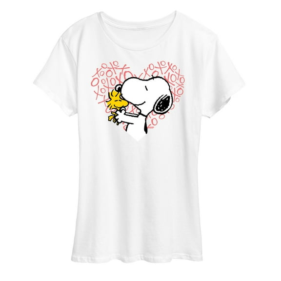 Peanuts - Snoopy Woodstock Xo Heart - Women's Short Sleeve Graphic T-Shirt
