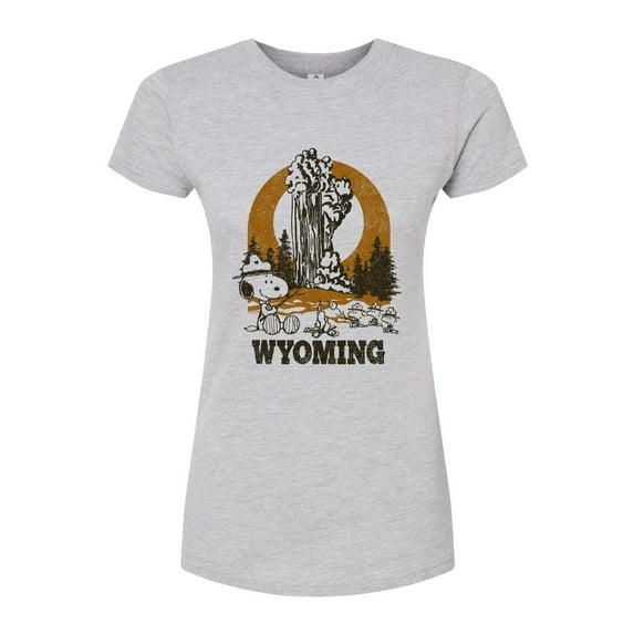 Peanuts - Snoopy Wyoming - Juniors Fitted Graphic T-Shirt