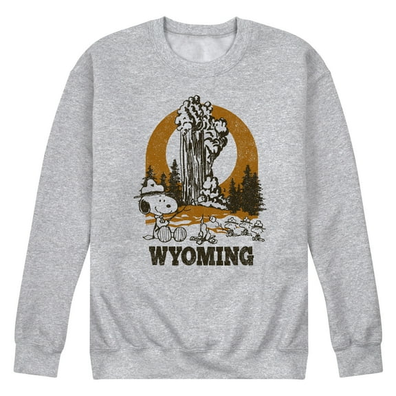 Peanuts - Snoopy Wyoming - Men's Crew Neck Fleece Pullover