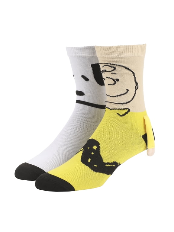 Peanuts Snoopy and Charlie Brown Holding Hands Womens Casual Crew Sock