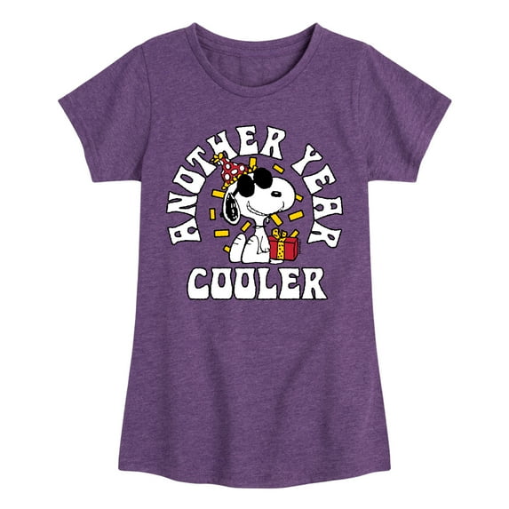 Peanuts - Snoopy and Friends Birthday - Toddler and Youth Girls Fitted Short Sleeve Graphic T-Shirt, Size 2T-Youth Xl